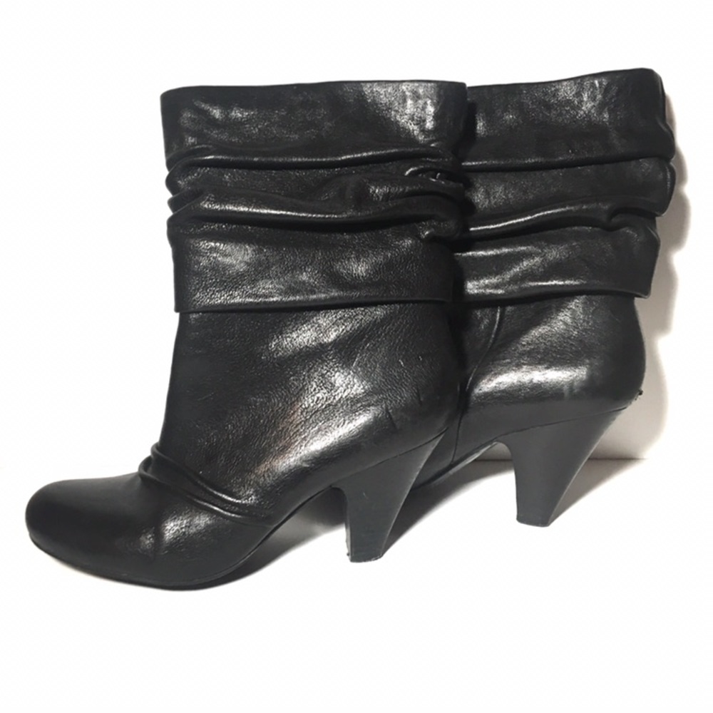 Black Ruche Ankle Boots 3” Heel Jessica Simpson- 7